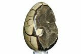 Septarian Dragon Egg Geode - Sparkly Black Crystals #308833-1